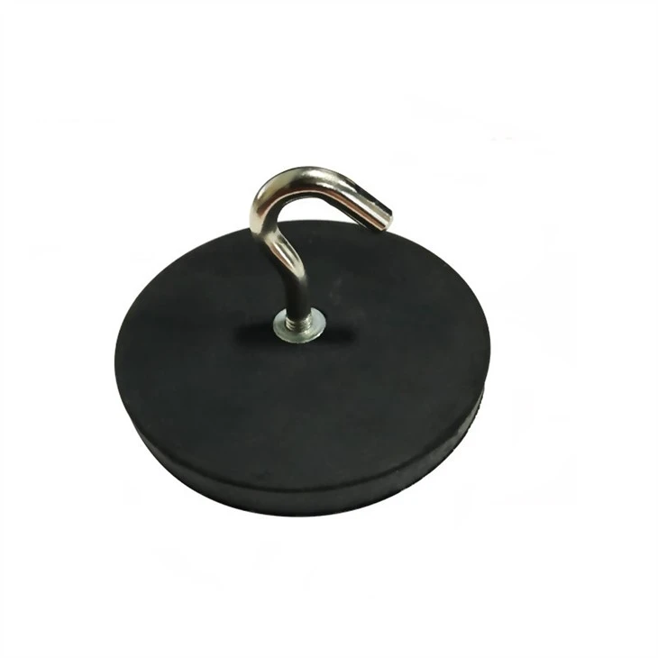 Rubber Coated Magnet With Hook